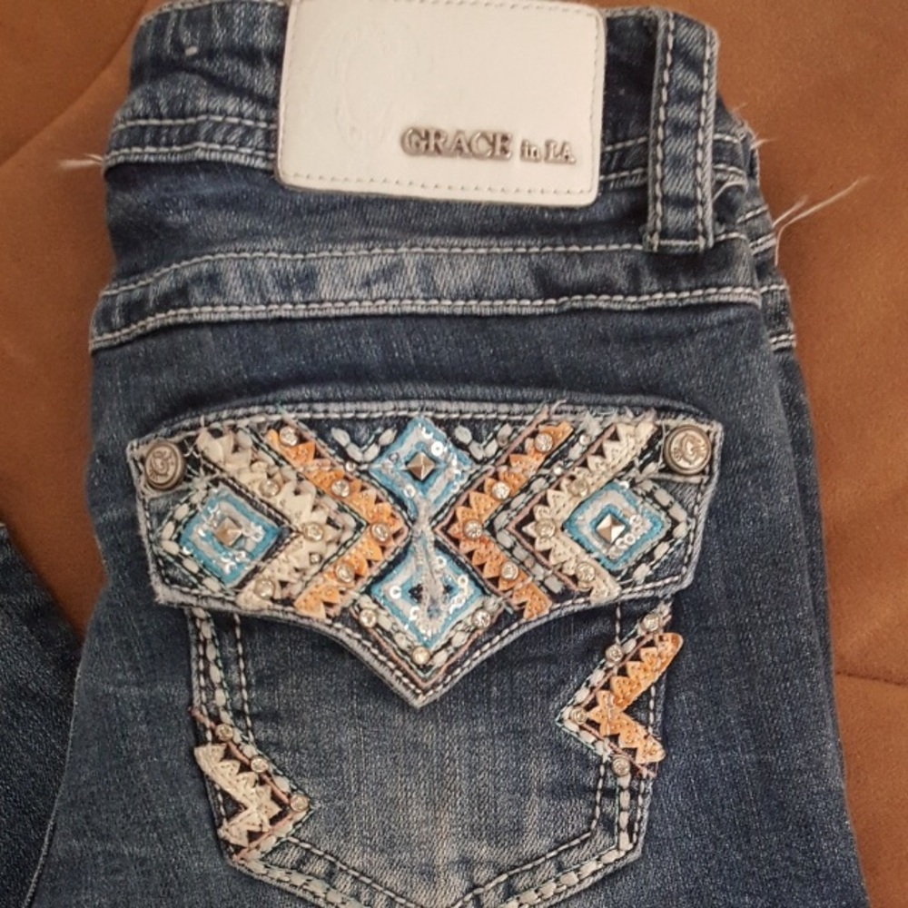 GRACE IN LA Slim bootcut jeans
